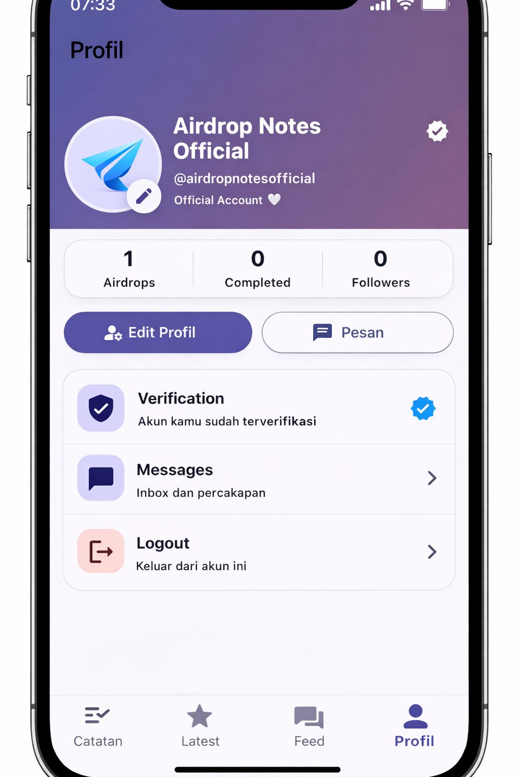 Untuk early user auto Verification setelah 1 Minggu ya sir🙏